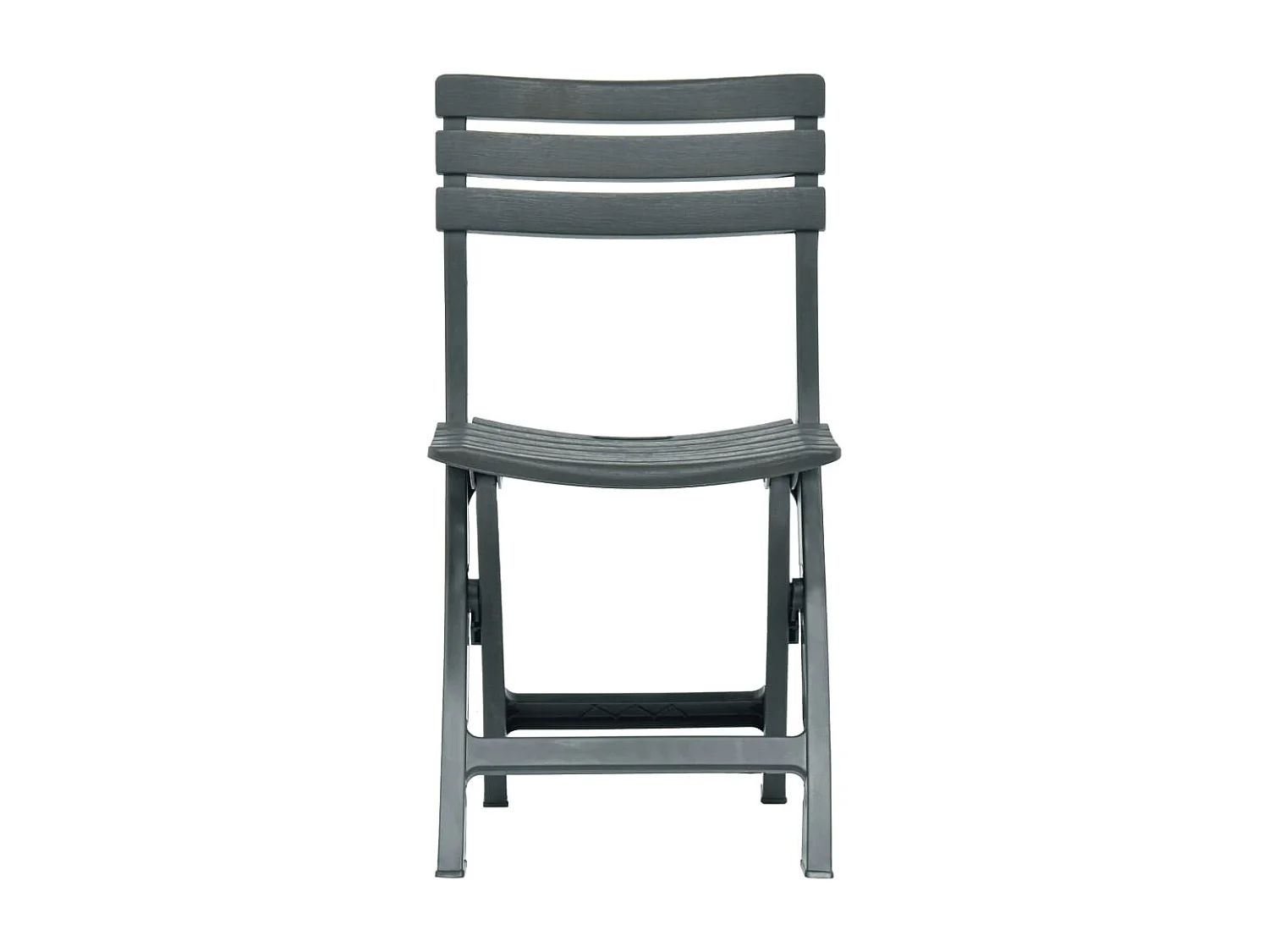 Chaises de jardin pliables 2 pièces Plastique Vert