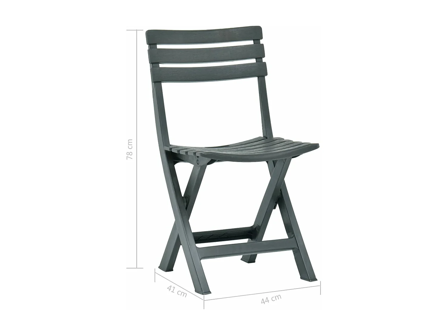 Chaises de jardin pliables 2 pièces Plastique Vert