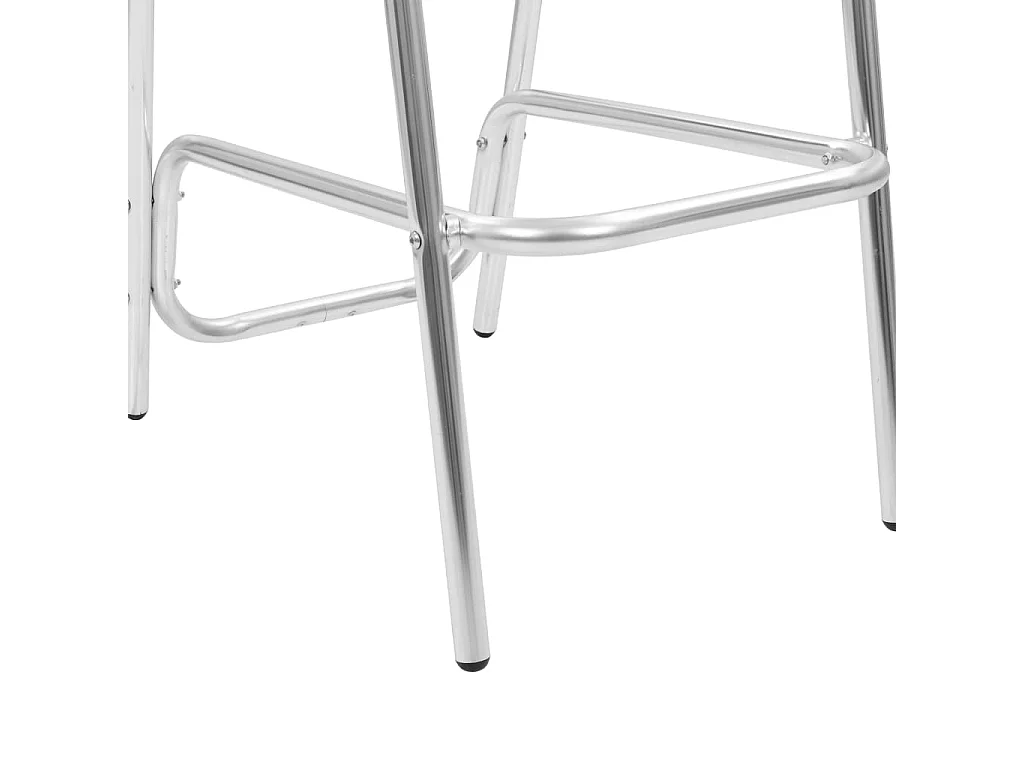 Sillas altas de bar apilables 2 unidades aluminio