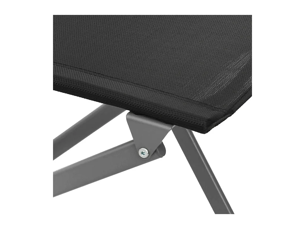 Chaises d'extérieur pliables 4 pièces Noir Acier et textilène