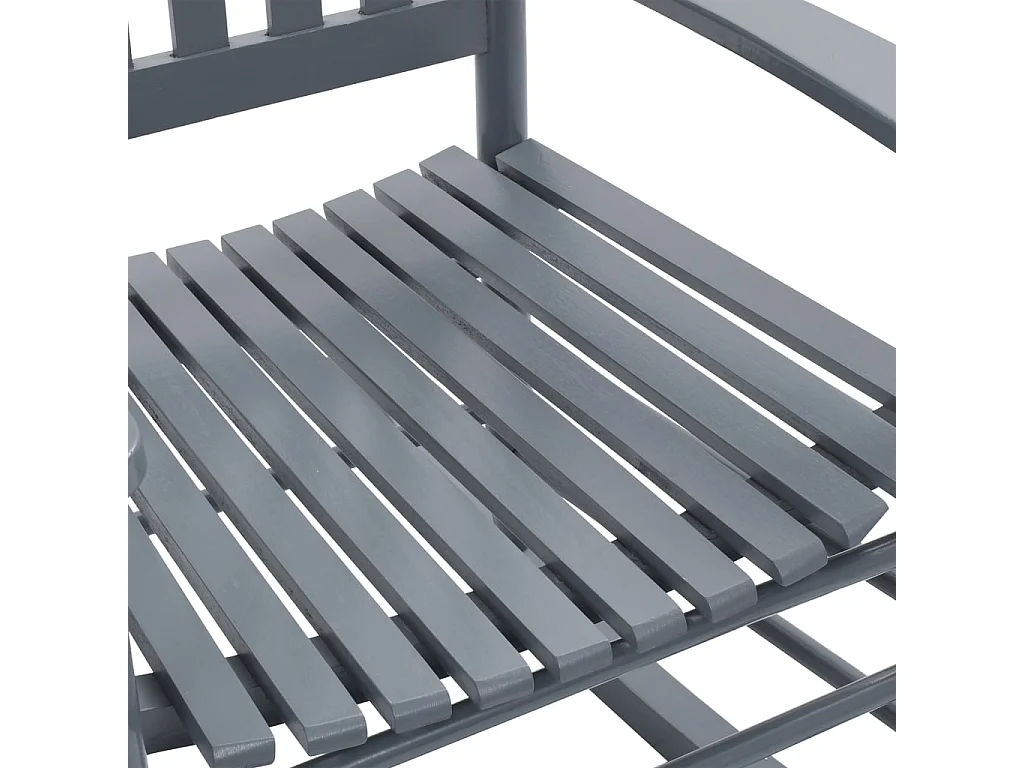 Chaise à bascule avec siège incurvé Gris Bois de peuplier