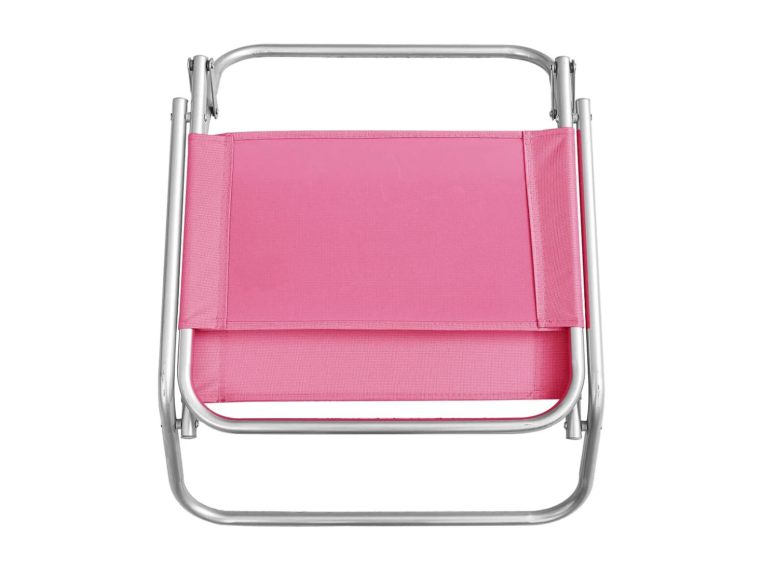 Chaises de plage pliables 2 pièces Rose Tissu