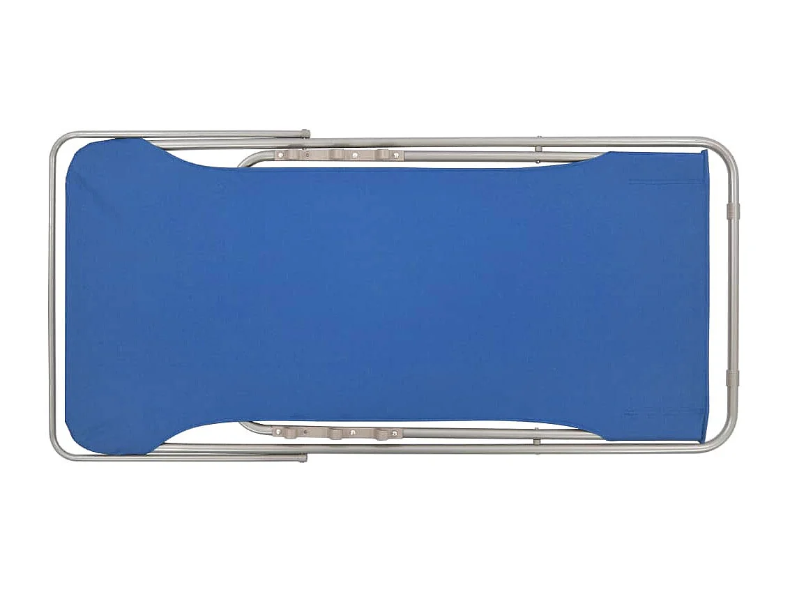 Chaises de plage pliables 2 pièces Acier et tissu oxford Bleu