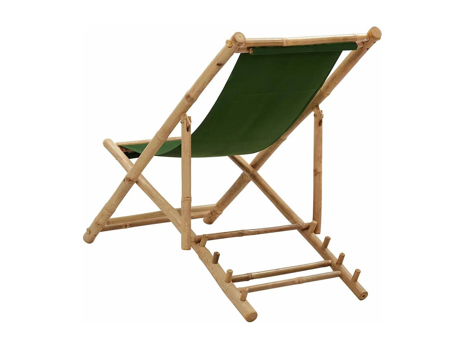 Chaise de terrasse Bambou et toile Vert