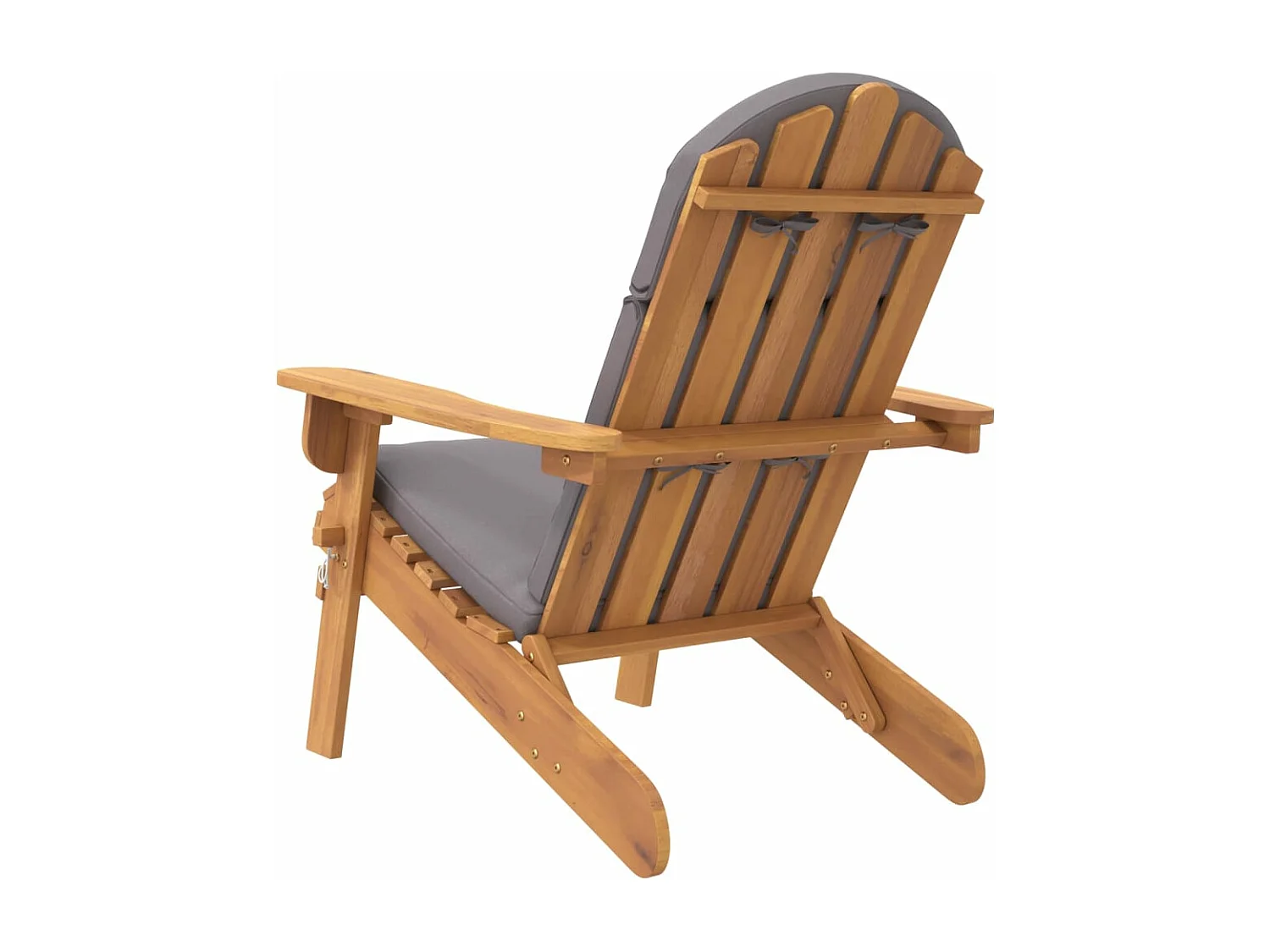 Chaise de jardin Adirondack avec coussins bois massif d'acacia