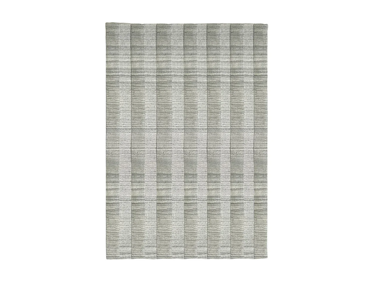 tapis entrée 120x170 fait à la main en laine gris rectangle motif uni BANDA