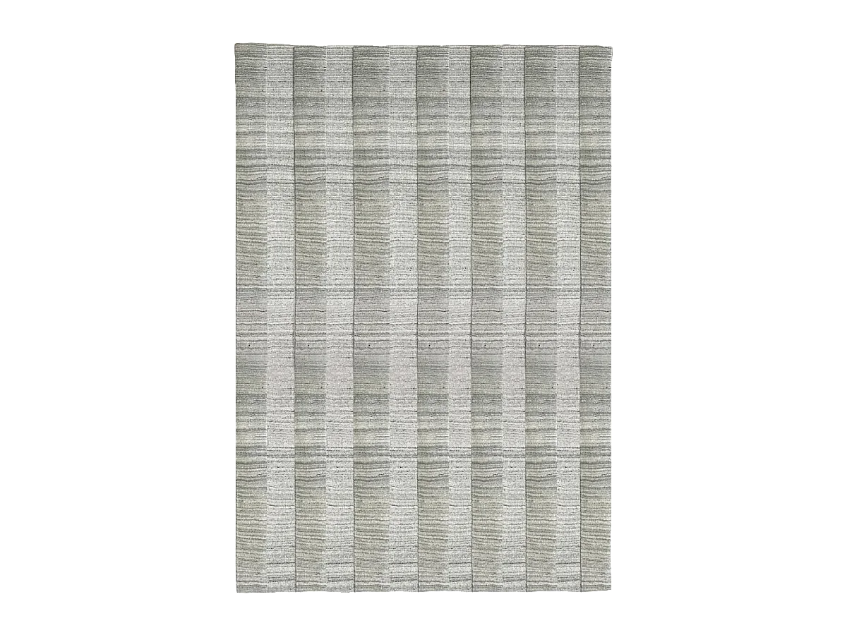 tapis entrée 120x170 fait à la main en laine gris rectangle motif uni BANDA