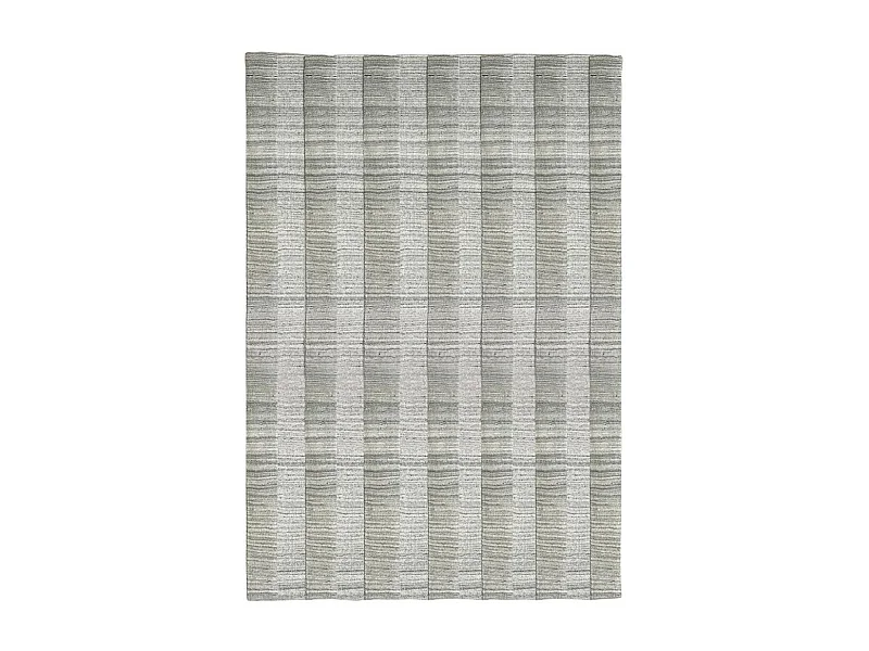 tapis entrée 120x170 fait à la main en laine gris rectangle motif uni BANDA
