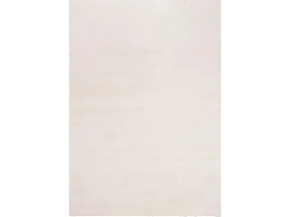 Tapis d'entrée LYN10 LAVABLE 80x150 soyeux et doux, tapis crème uni à l'aspect : Shaggy