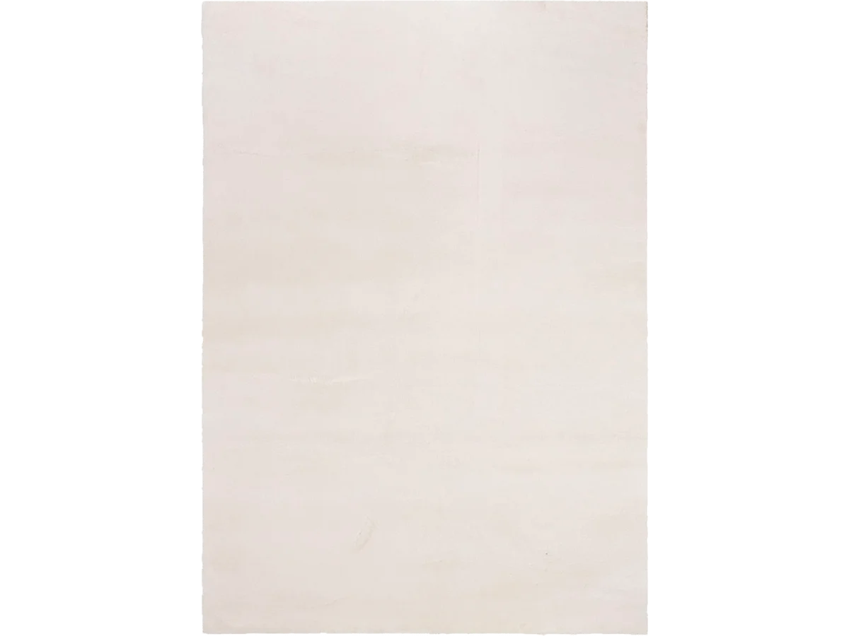 Tapis d'entrée LYN10 LAVABLE 80x150 soyeux et doux, tapis crème uni à l'aspect : Shaggy