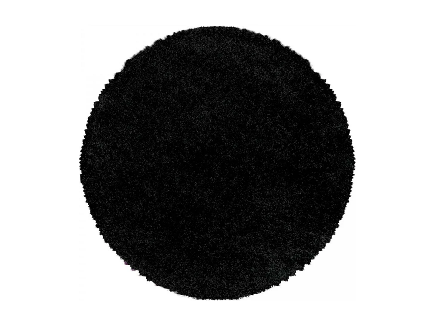 Tapis poils longs shaggy 300x400 rectangle tissé noir motif uni UNI I