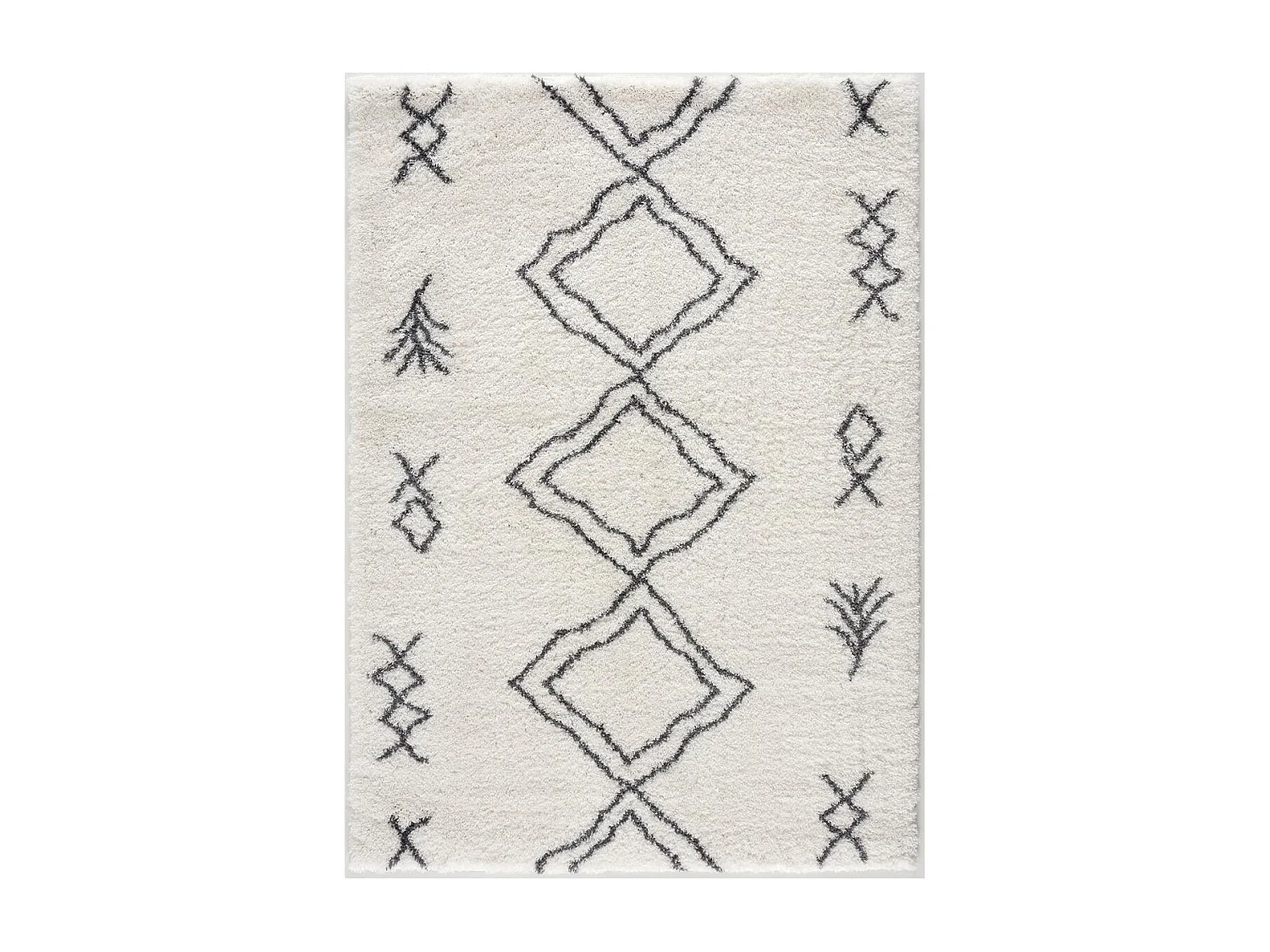 Alfombra bereber 280x370 tejida con motivos étnicos DOUX 3 crema