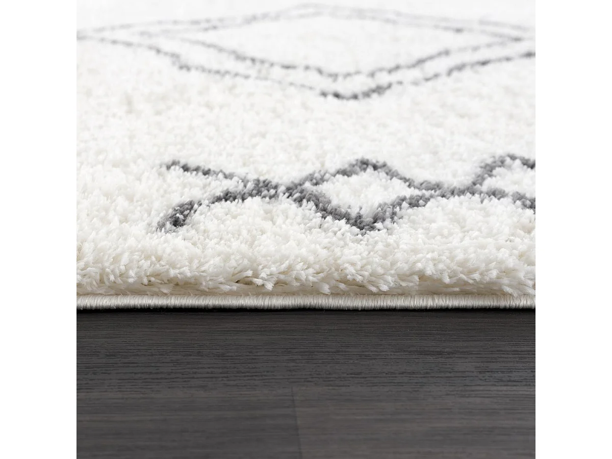 Alfombra bereber 280x370 tejida con motivos étnicos DOUX 3 crema