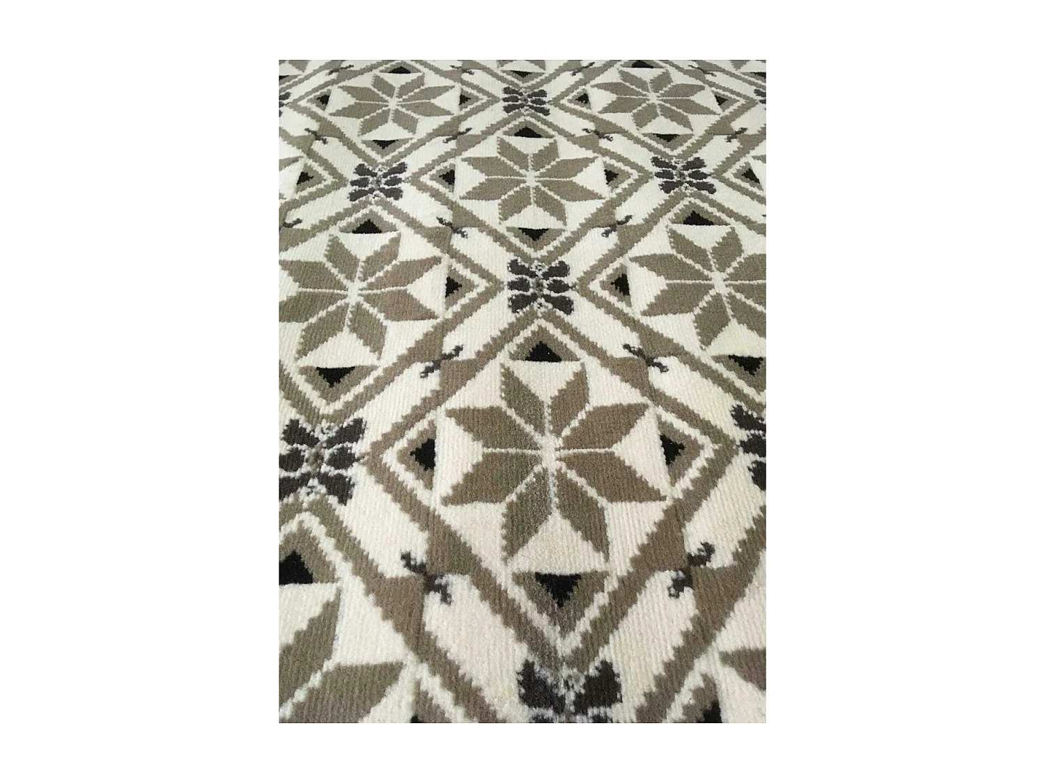 tapis salon 160x225 tissé ivoire rectangle AF2 CARODE