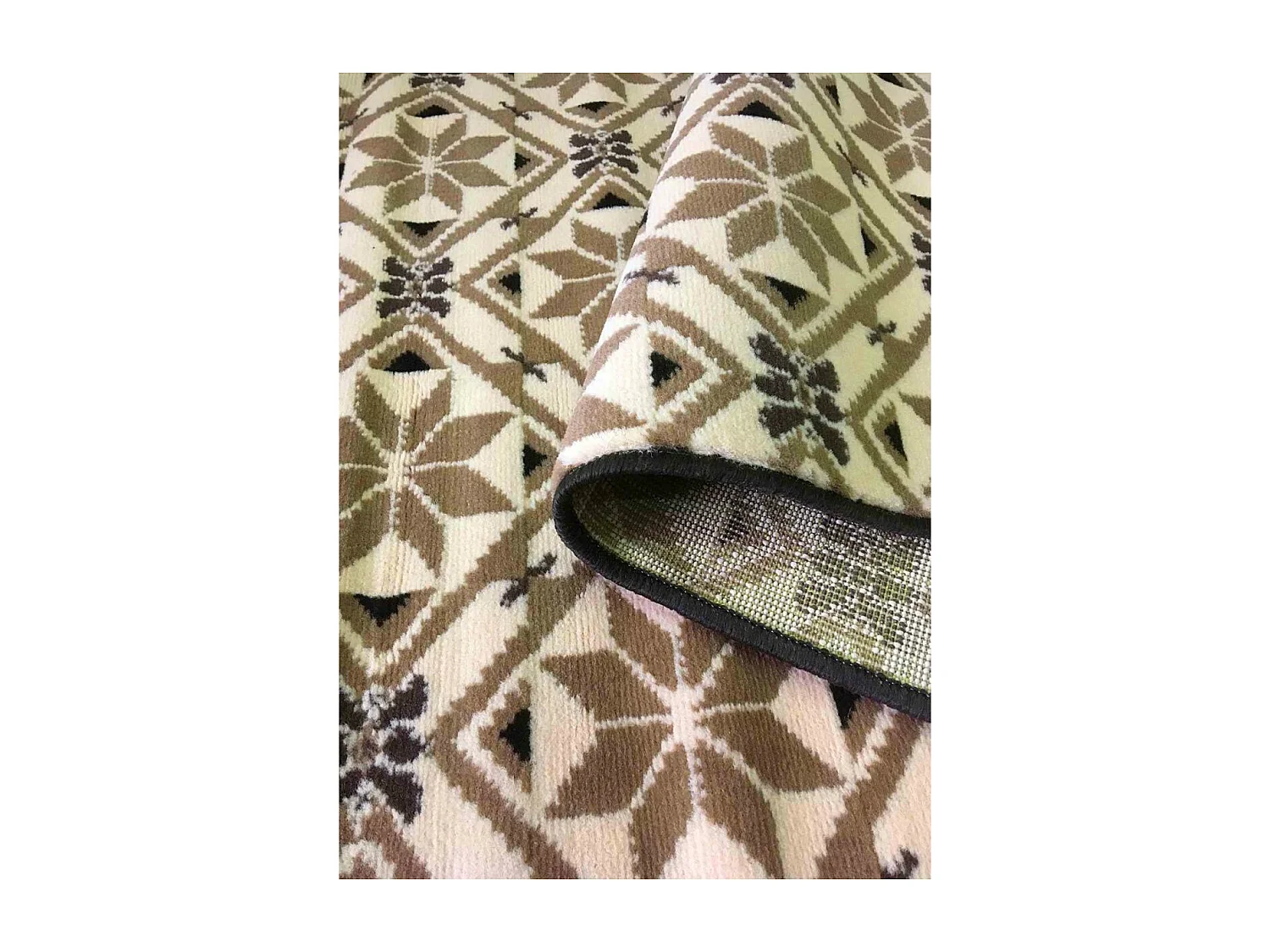 tapis salon 160x225 tissé ivoire rectangle AF2 CARODE