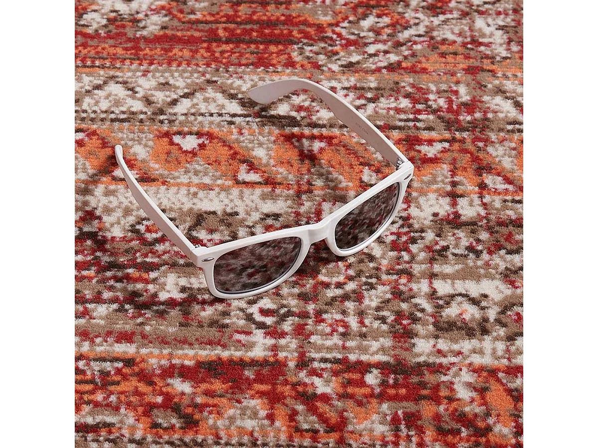 Tappeto orientale 240x330 rettangolo arancione intrecciato motivo etnico AF1 DAZOR