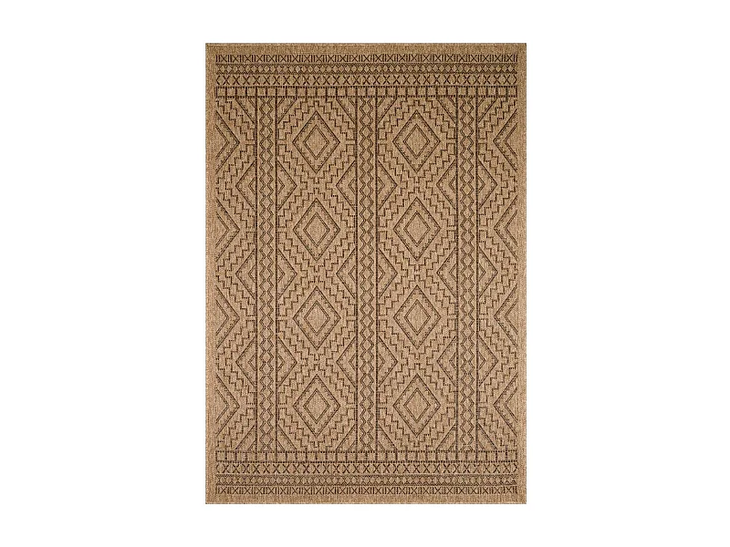Tapis extérieur 200x290 tissé kilim marron JUTE ART 2