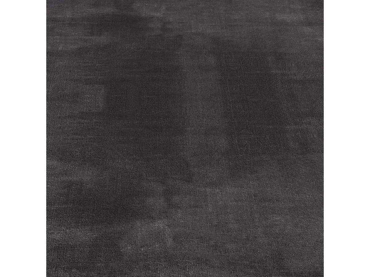 Tapis chambre LYN10 LAVABLE 120x170 soyeux et doux, tapis anthracite uni à l'aspect Shaggy