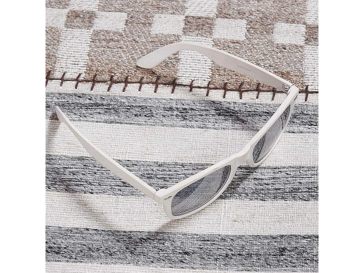 Tapis kilim 200x290 rectangle fait à la main en laine ivoire