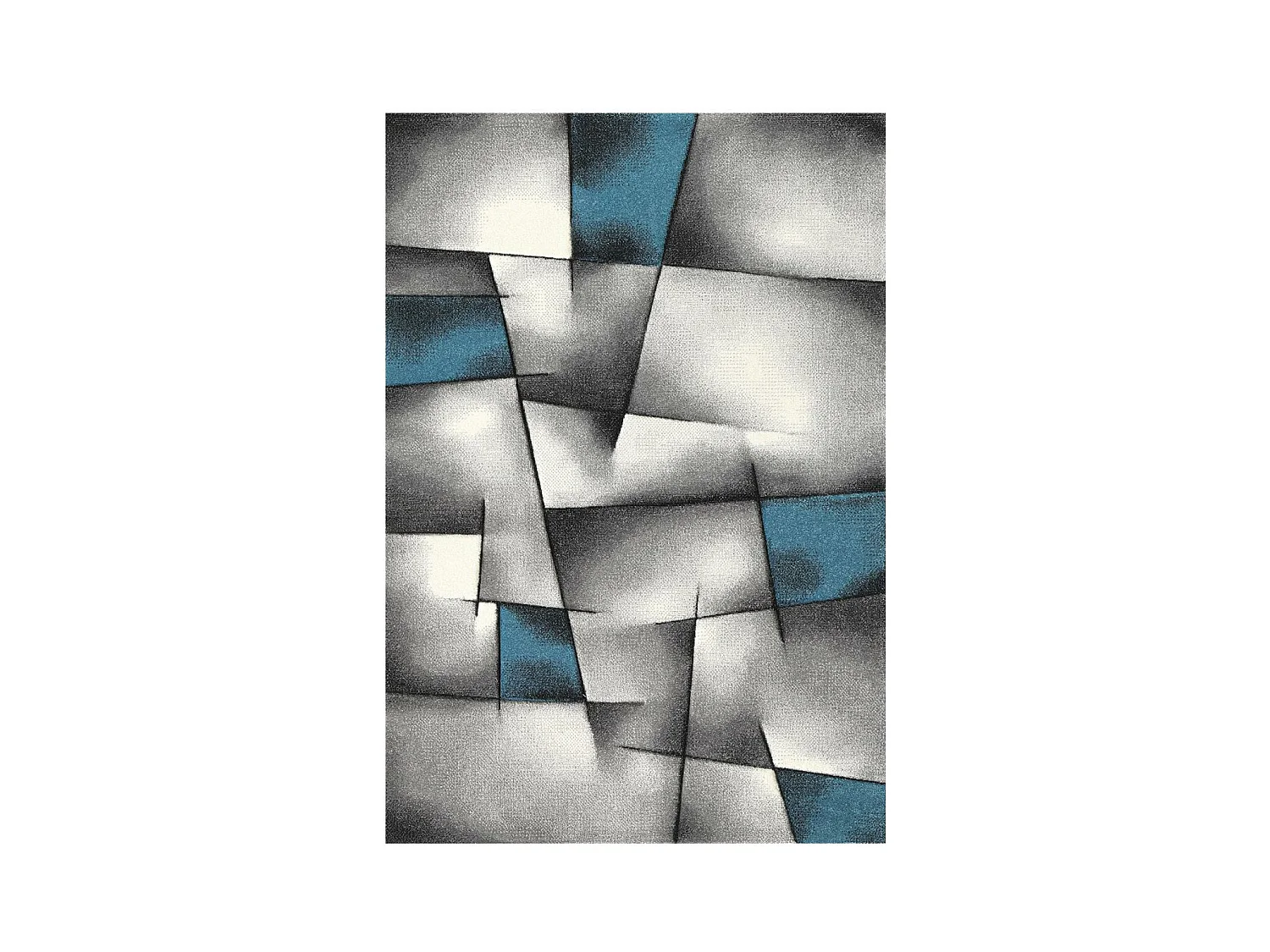 Tapis salon 120x170 cm Rectangulaire BRILLANCE 660-80 Bleu Salon adapté au chauffage par le sol