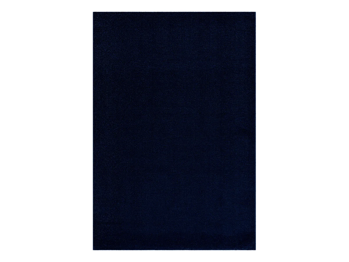 tapis salle à manger 200x290 tissé bleu marine rectangle motif uni NOSSA