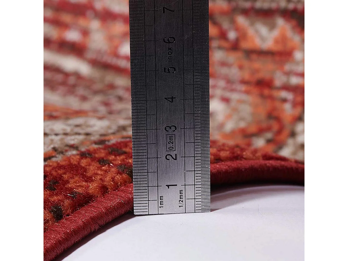 Alfombra oriental 80x150 naranja rectángulo tejido estampado étnico AF1 DAZOR