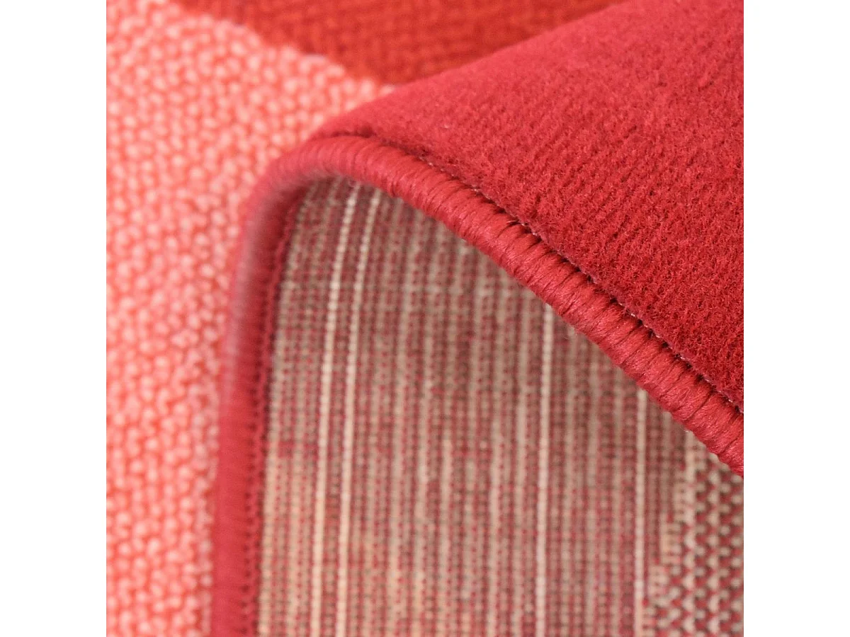 tapis chambre 60x110 tissé rouge rectangle motif géométrique AF2 BIGTRI