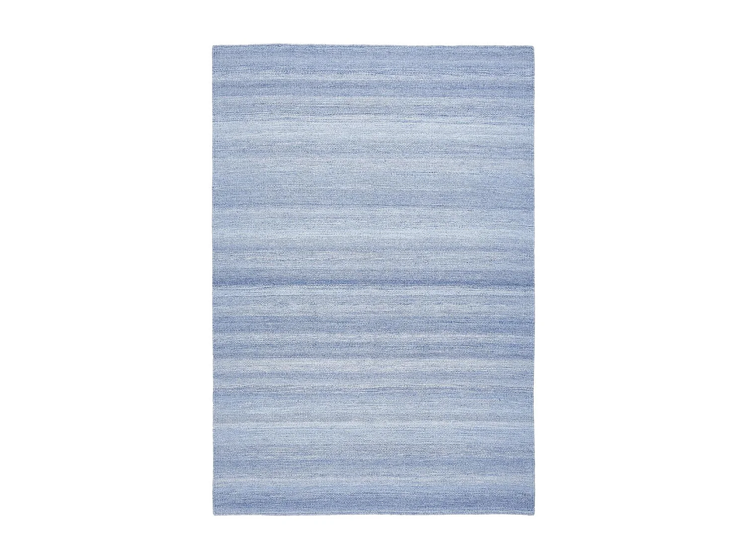 Tapis kilim 120x170 rectangle tissé bleu motif faux uni LOFODI