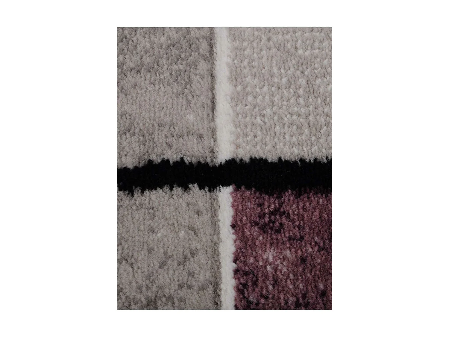 tapis chambre 60x110 tissé pourpre rectangle motif abstrait NOVA