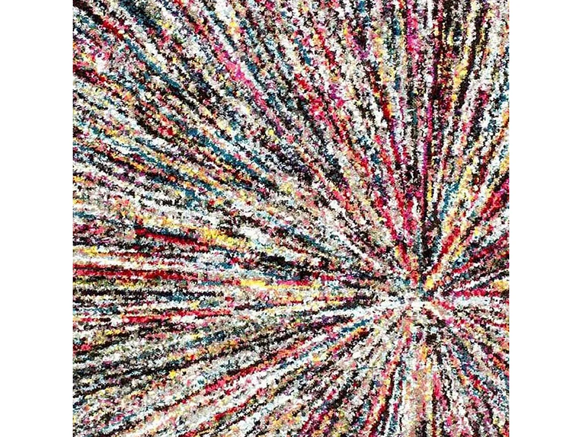 tapis salon 120x170 tissé multicolore rectangle motif ethnique LYN6 IMPACT