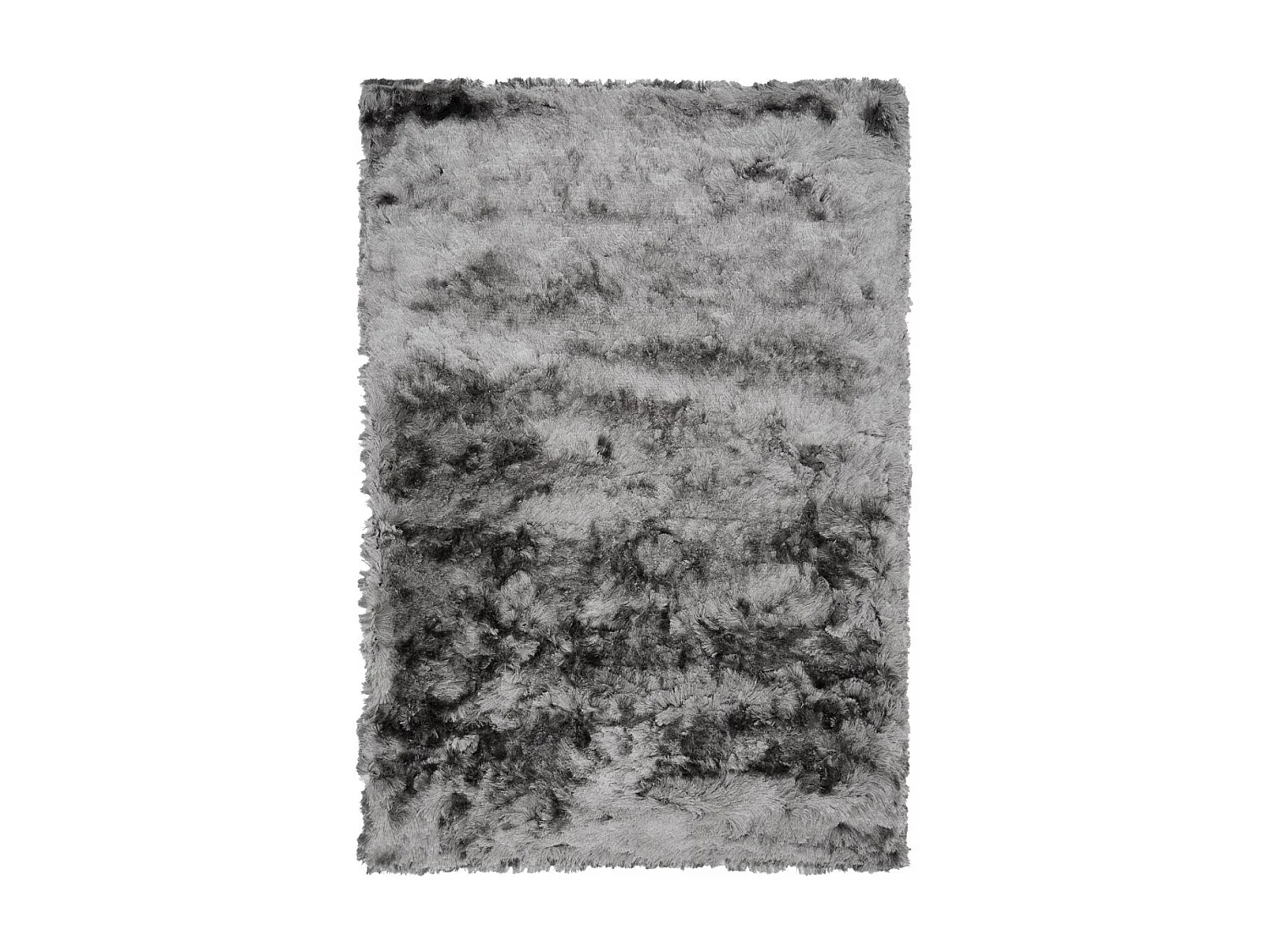 Tapis shaggy 240x340 rectangle fait main gris motif uni SG FIN