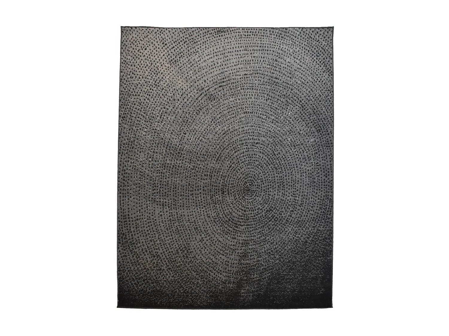 tapis salon 160x225 tissé noir et gris rectangle LYN1 EMPREINTE