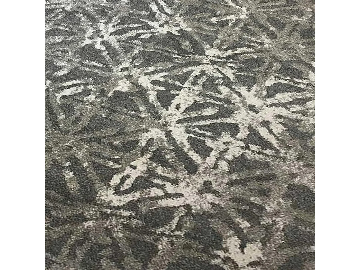 tapis salon 120x170 tissé gris et crème rectangle motif scandinave VINTAVE