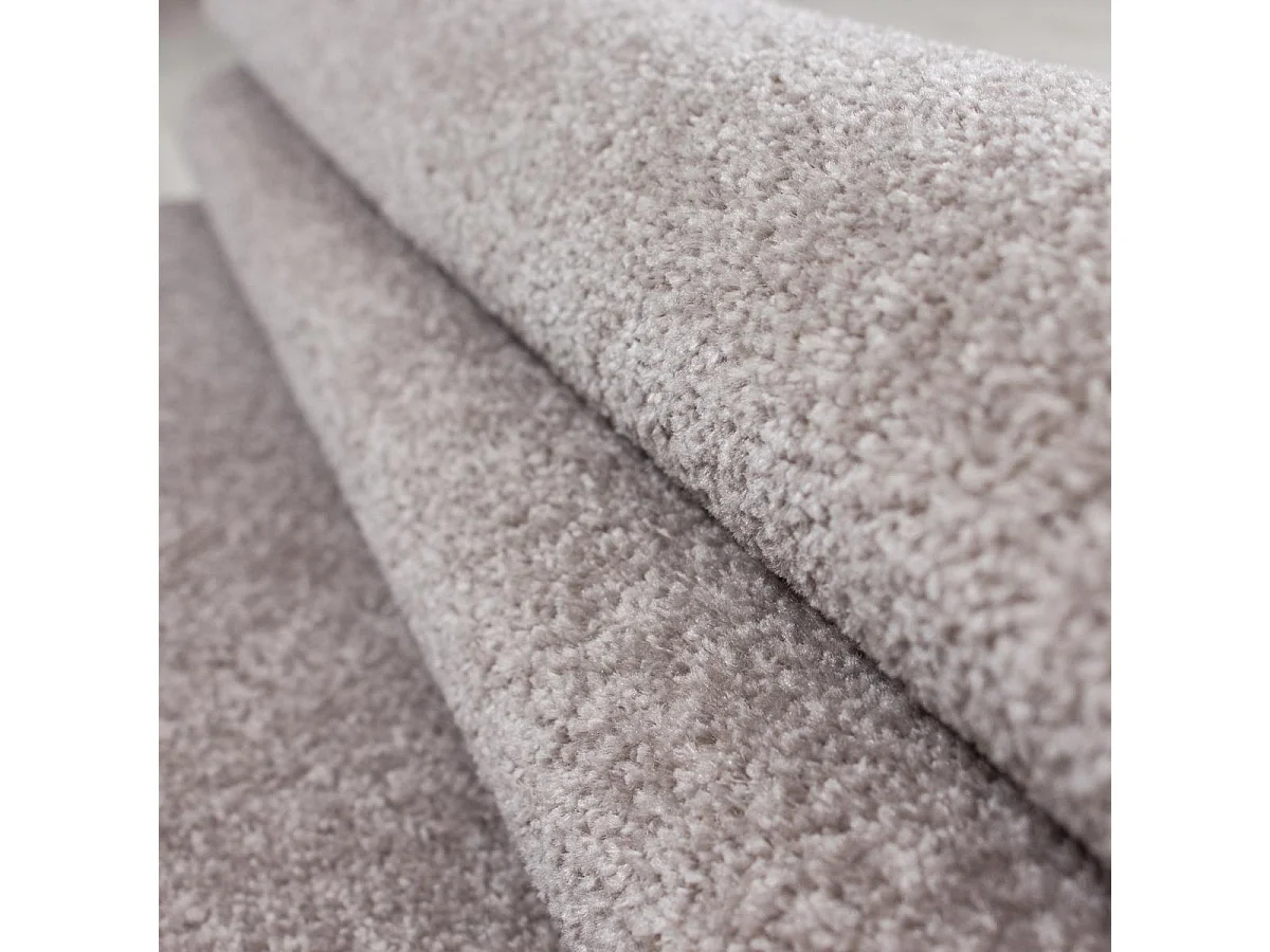 tapis chambre 120x170 tissé beige rectangle motif uni SOULA