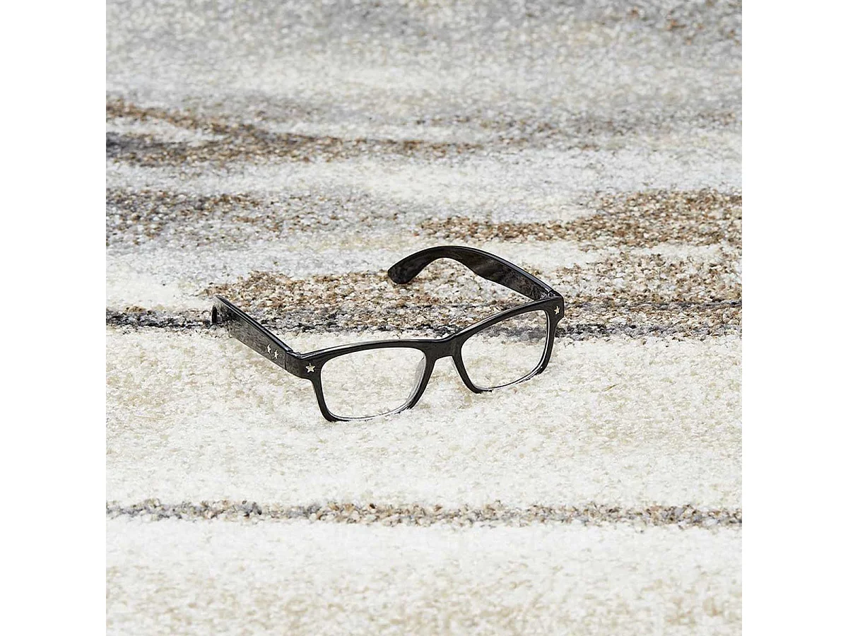 tapis chambre 80x150 tissé gris rectangle motif rond ELEGANT 01