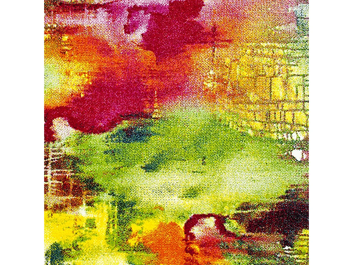 tappeto da soggiorno 120x170 tessuto motivo geometrico rettangolo multicolore BE 54