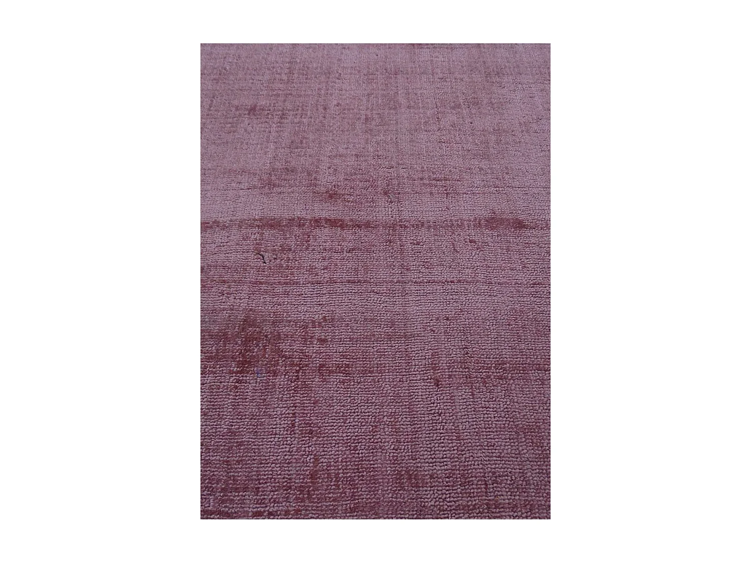 tapis chambre Ø100cm fait main rose rond motif uni NEO UNI