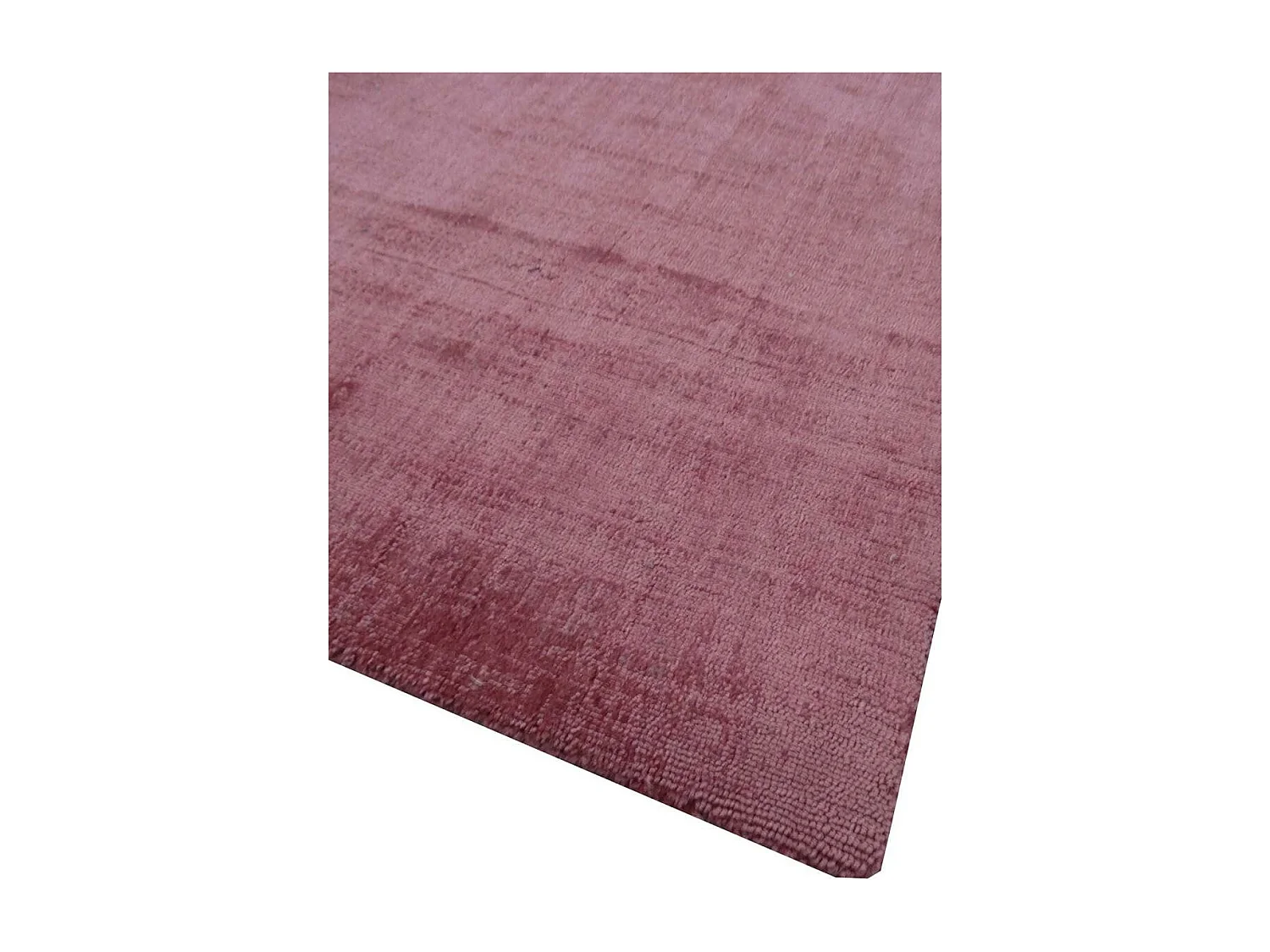 tapis chambre Ø100cm fait main rose rond motif uni NEO UNI