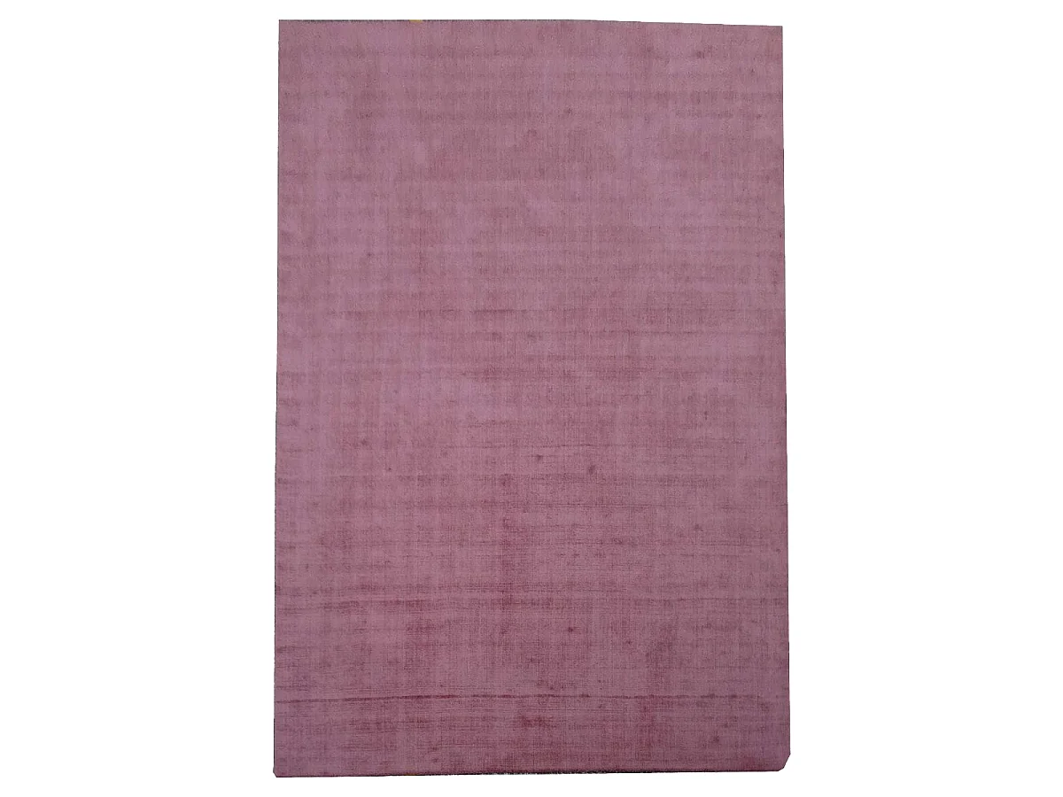 tapis chambre Ø100cm fait main rose rond motif uni NEO UNI