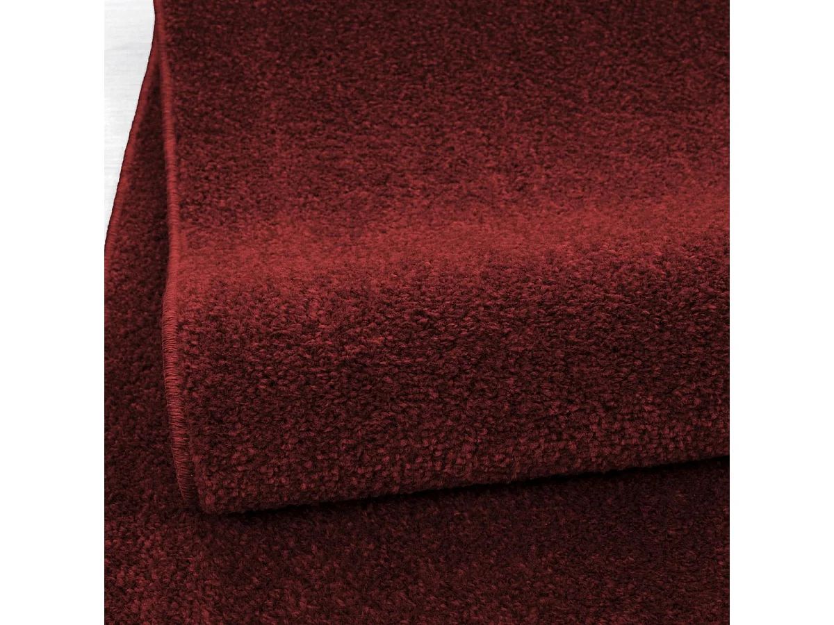 Tapis rond Ø160cm tissé motif uni pour chambre SOULA