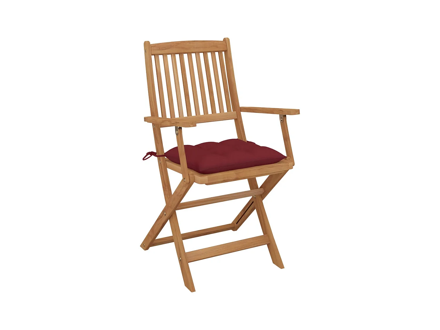 Chaises pliables de jardin 6 pièces avec coussins Bois d'acacia