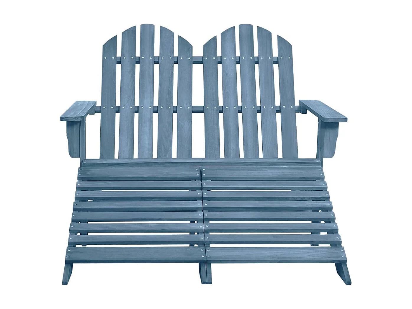 Otomana Adirondack de jardín 2 plazas madera de abeto azul