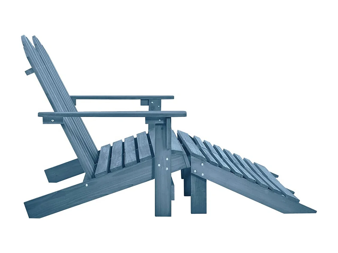 Otomana Adirondack de jardín 2 plazas madera de abeto azul