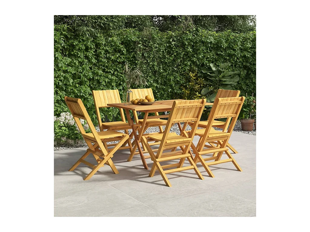 Chaises de jardin pliantes 6 pièces 47x61x90 cm bois massif teck