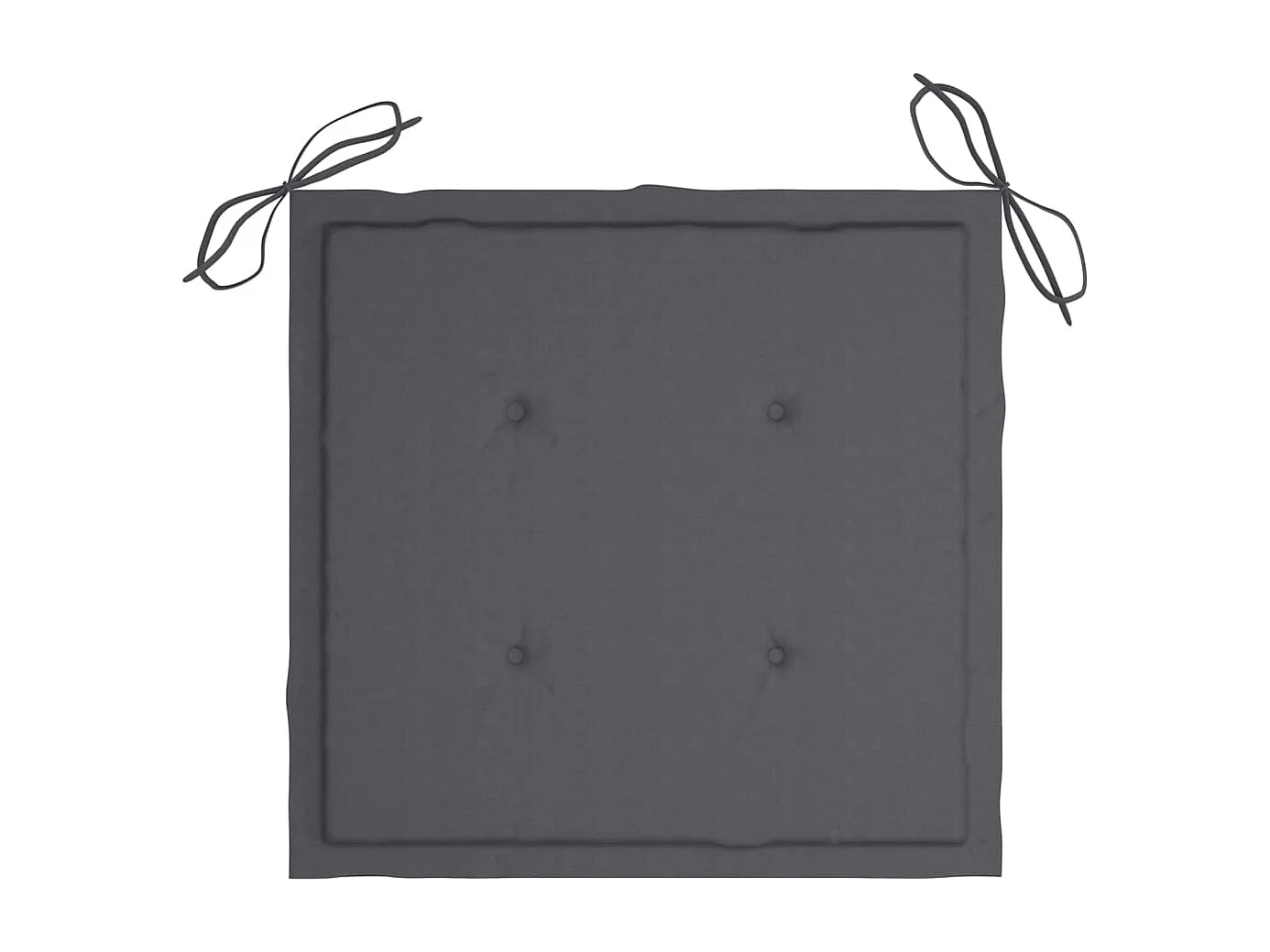 Chaises de jardin avec coussins anthracite 8 pièces Teck massif