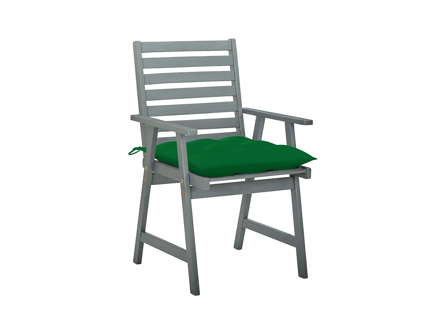 Chaises à dîner d'extérieur 3 pièces avec coussins Acacia massif