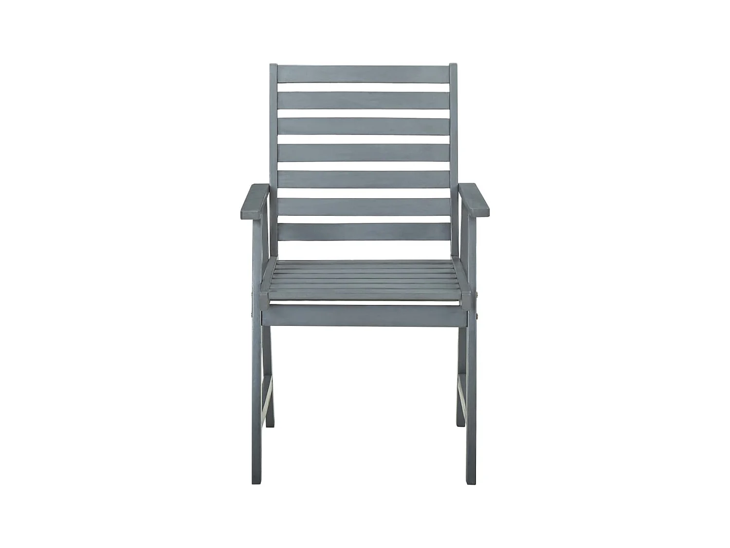 Chaises à dîner d'extérieur 3 pièces avec coussins Acacia massif