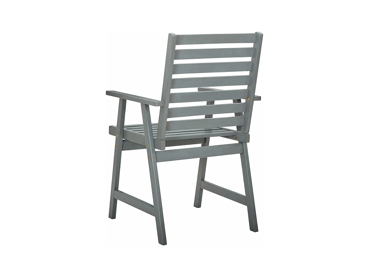 Chaises à dîner d'extérieur 3 pièces avec coussins Acacia massif