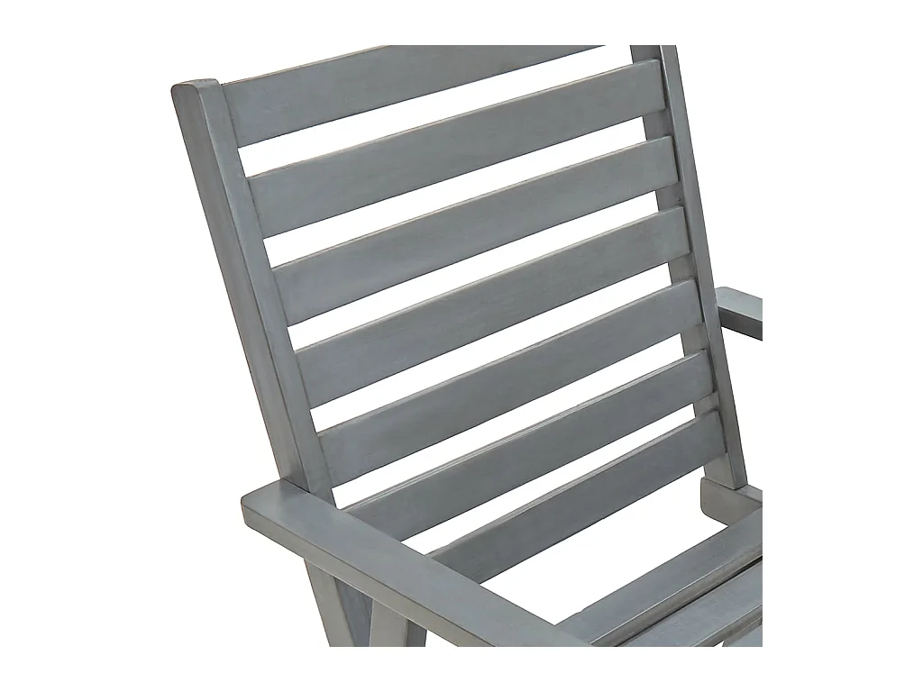 Chaises à dîner d'extérieur 3 pièces avec coussins Acacia massif