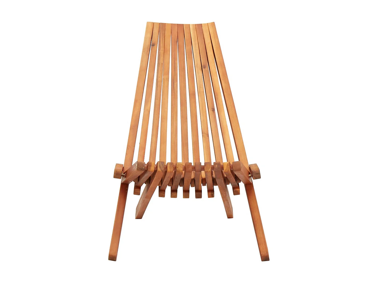 Tumbona plegable de jardín de madera maciza de acacia